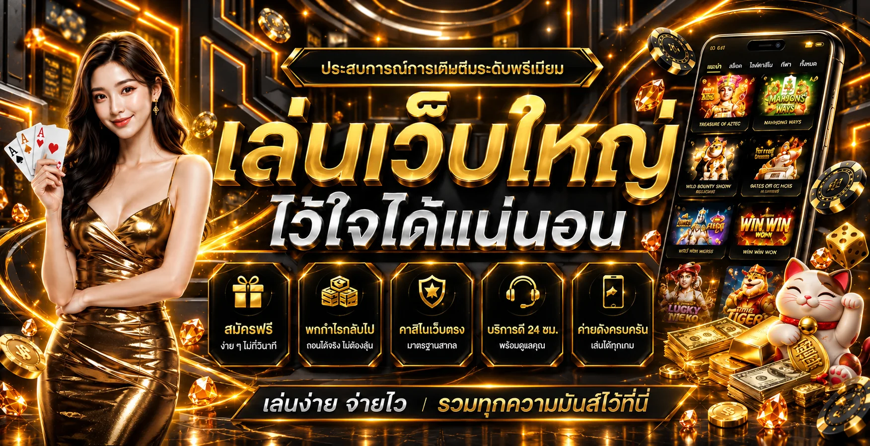 เกมสล็อตออนไลน์ 3S Bonus Play และการเล่นบนมือถือ